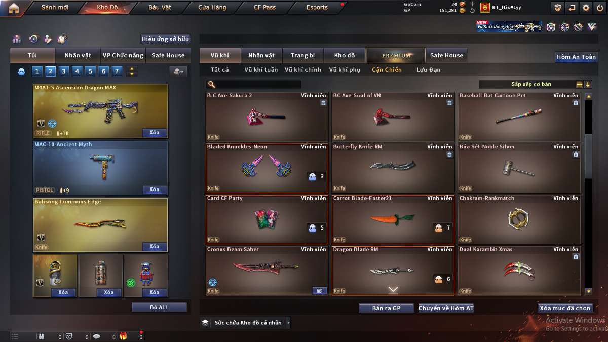 shop acc cf uy tin gia re